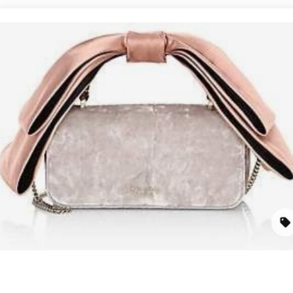 New Kate Spade Bowie Velvet Mini Top Handle Bag Pink Velvet Evening Purse - Picture 9 of 9